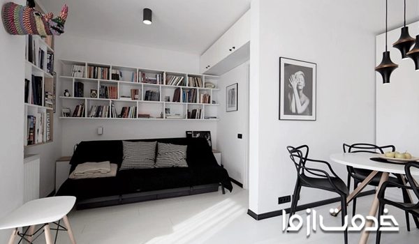 کفپوش روشن و یکدست در بازسازی خانه های کوچک 40 متری